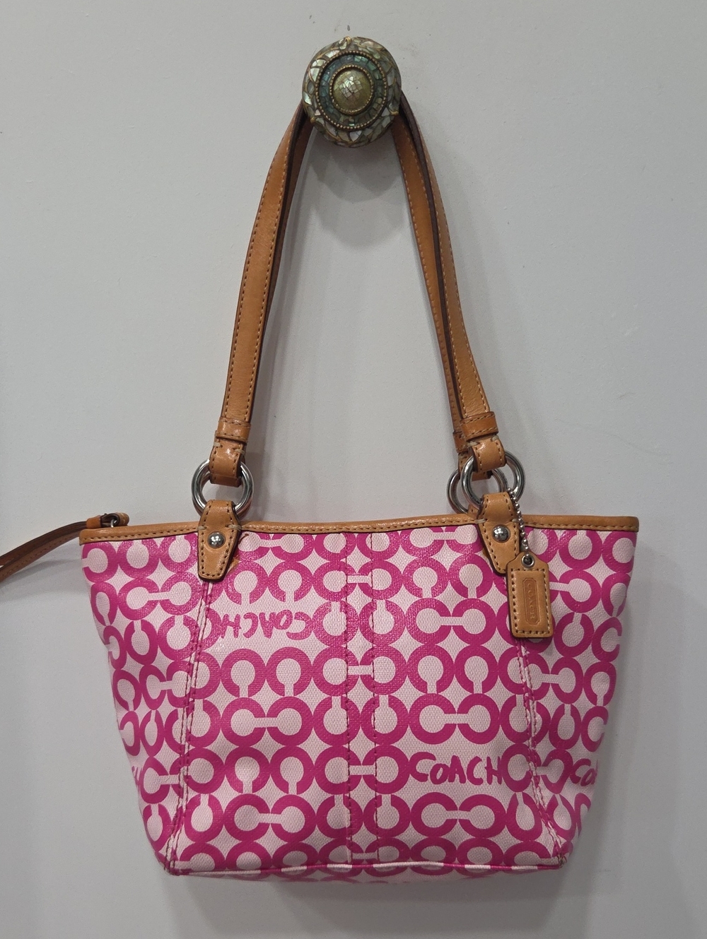 Coach Pink Op Art Lea Mini Bag